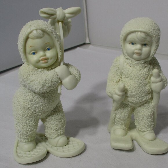 Lot of 2 Adorable Retired Snowbabies Snow Baby Figurines Dept 56 - Picture 4 of 11